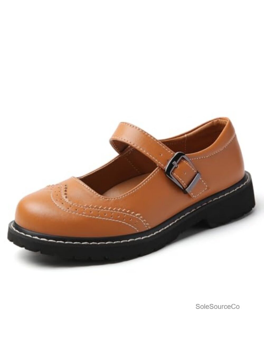 Mary Jane Shoes Women Platform Non-Slip Wingtip Brogue Oxfords Dress Shoes